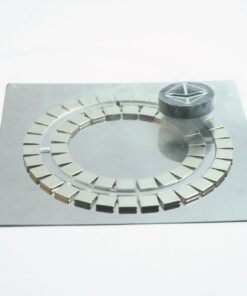 Round Quantum Levitator floating above the ring of neodymium magnets of the Economy Superconductivity Kit